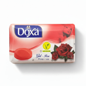 صابون گیاهی دوکسا (Doxa) با رایحه گل رز دارای تاییدیه وگان (Vegan) ساخت ترکیه.