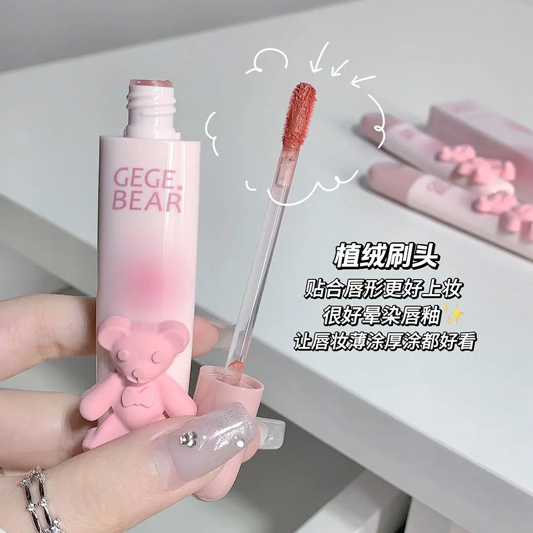 HyIrSQ-TZeBjES0B رژلب مایع خرسی Gege Bear مدل Tender Lip | مات و مخملی