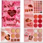 پالت آرایشی کتابی Kirsche مدل I Love You (مجموعه کامل سایه، رژگونه، هایلایتر و کانتور)