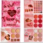 پالت آرایشی کتابی ۴ صفحه کرشه Kirsche مدل I Love You | ۴۳ رنگ مناسب هدیه و کادوی دخترانه