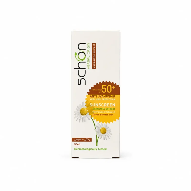 کرم ضد آفتاب رنگی طبیعی شون SPF 50 حجم ۵۰ میل
